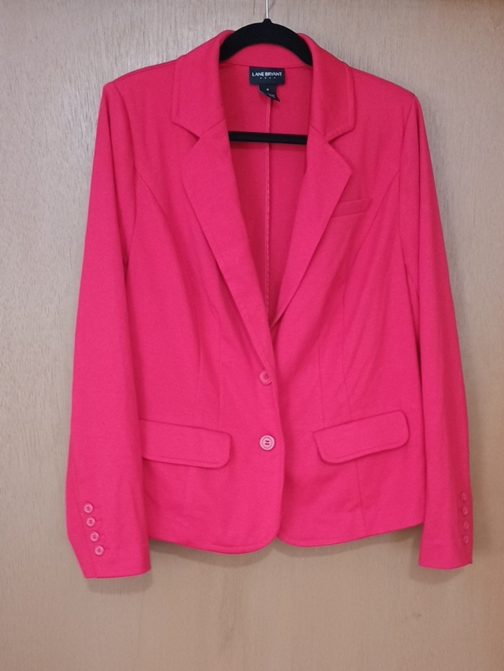 Lane Bryant Bright Pink Tailored Blazer